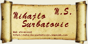 Mihajlo Šurbatović vizit kartica